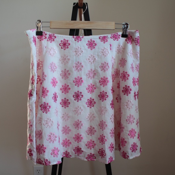NWT Revolve Lovers + Friends Hugh Mini‎ Skirt in Pink and White India Made Large - Picture 2 of 8
